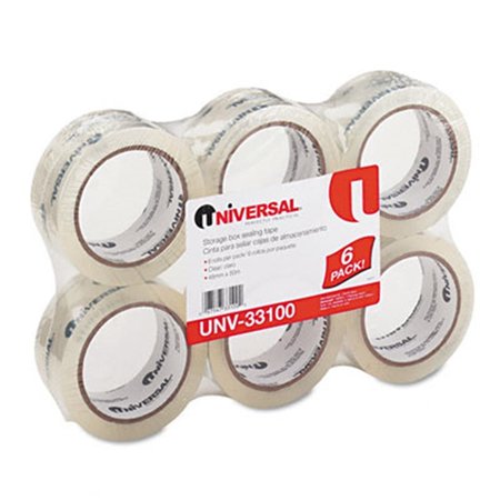 UNIVERSAL BATTERY Universal Carton Sealing Tape 2 x 55 Yards 3 Core Clear 33100